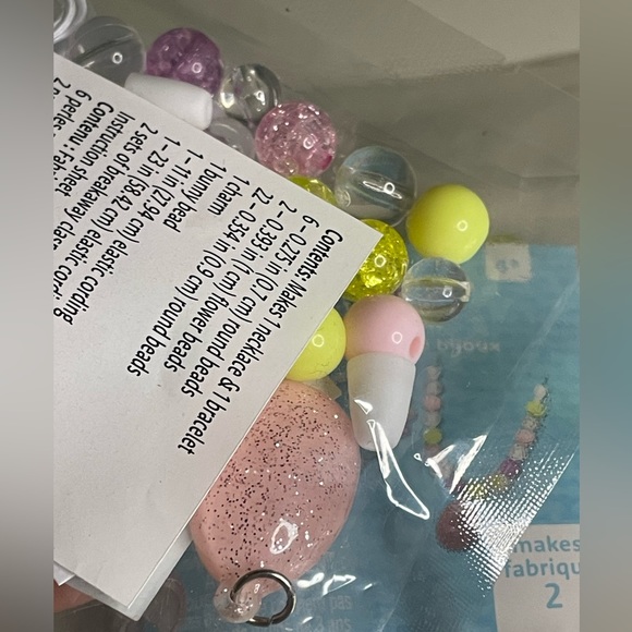 Jewelry Craft Kits, 4 kits for necklace and bracelet making, bunny rabbit charms - Picture 6 of 7